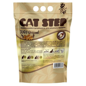 Наполнитель для кошачьих туалетов Cat Step Tofu Original 6L, растительный комкующийся Наполнитель для кошачьих туалетов Cat Step Tofu Original 6L, растительный комкующийся
