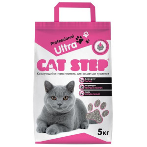 Наполнитель минеральный комкующийся CAT STEP Professional Ultra, 5 кг Наполнитель минеральный комкующийся CAT STEP Professional Ultra, 5 кг