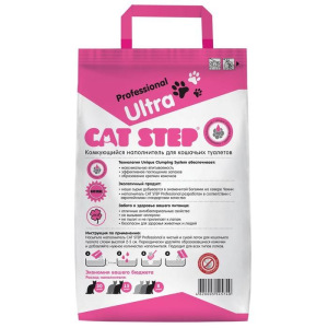 Наполнитель минеральный комкующийся CAT STEP Professional Ultra, 5 кг Наполнитель минеральный комкующийся CAT STEP Professional Ultra, 5 кг