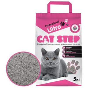 Наполнитель минеральный комкующийся CAT STEP Professional Ultra, 5 кг Наполнитель минеральный комкующийся CAT STEP Professional Ultra, 5 кг