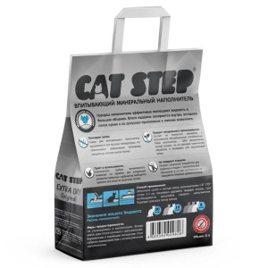 Наполнитель минеральный впитывающий CAT STEP Extra Dry Original, 5 л Наполнитель минеральный впитывающий CAT STEP Extra Dry Original, 5 л