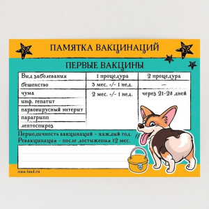 Обложка для ветеринарного паспорта собаки «Паспорт путешественника» и памятка Обложка для ветеринарного паспорта собаки «Паспорт путешественника» и памятка