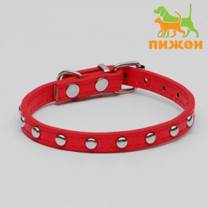 Ошейник клёпаный из искусственной кожи, 30,5 х 1 см, микс цветов Ошейник клёпаный из искусственной кожи, 30,5 х 1 см, микс цветов
