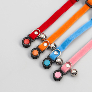 Ошейник кошачий мягкий с бубенчиком, 30 х 1 см, текстиль, микс цветов Ошейник кошачий мягкий с бубенчиком, 30 х 1 см, текстиль, микс цветов