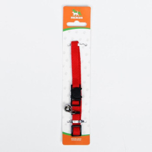 Ошейник кошачий с бубенчиком, 30 х 1 см, полиэстер, микс цветов Ошейник кошачий с бубенчиком, 30 х 1 см, полиэстер, микс цветов