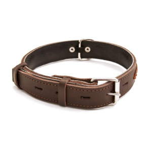 Ошейник кожаный с косой "Зооник", ОШ 52-66 х 3,5 см, микс цветов Ошейник кожаный с косой "Зооник", ОШ 52-66 х 3,5 см, микс цветов