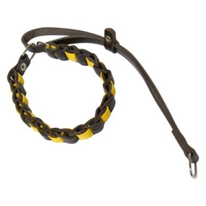 Ошейник- удавка кожаный плетеный со стропой "Зооник", ОШ 34-40 х 2 см , микс цветов Ошейник- удавка кожаный плетеный со стропой "Зооник", ОШ 34-40 х 2 см , микс цветов