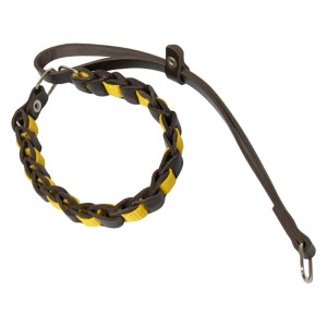 Ошейник- удавка кожаный плетеный со стропой "Зооник", ОШ 34-40 х 2 см , микс цветов Ошейник- удавка кожаный плетеный со стропой "Зооник", ОШ 34-40 х 2 см , микс цветов