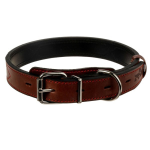 Ошейник Зооник "Премиум-классик" кожаный двойной, 51-65 х 3 см, коньячный Ошейник Зооник "Премиум-классик" кожаный двойной, 51-65 х 3 см, коньячный