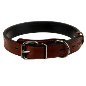 Ошейник Зооник "Премиум-классик" кожаный двойной, 51-65 х 3 см, коньячный Ошейник Зооник "Премиум-классик" кожаный двойной, 51-65 х 3 см, коньячный