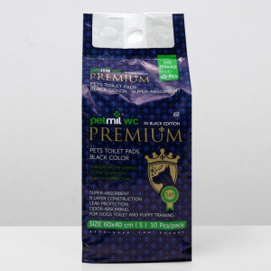 Пеленки BLACK Premium впитывающие с суперабсорбентом, 60х40 см (в наборе 10 шт) Пеленки BLACK Premium впитывающие с суперабсорбентом, 60х40 см (в наборе 10 шт)