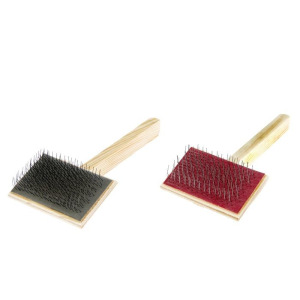 Пуходерка деревянная плоская "Зооник", большая, микс Пуходерка деревянная плоская "Зооник", большая, микс