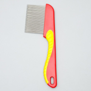 Расческа для шерсти с длинными зубцами и эргономичной ручкой, 15 см, микс цветов Расческа для шерсти с длинными зубцами и эргономичной ручкой, 15 см, микс цветов