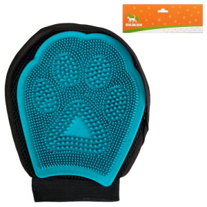 Рукавица-щетка для шерсти двусторонняя, на правую и левую руку, микс Рукавица-щетка для шерсти двусторонняя, на правую и левую руку, микс