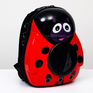Рюкзак для переноски животных с окном для обзора "Божья коровка", 32 х 25 х 42 см Рюкзак для переноски животных с окном для обзора "Божья коровка", 32 х 25 х 42 см