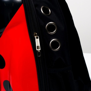 Рюкзак для переноски животных с окном для обзора "Божья коровка", 32 х 25 х 42 см Рюкзак для переноски животных с окном для обзора "Божья коровка", 32 х 25 х 42 см