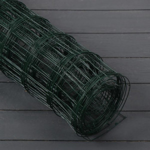 Сетка сварная, 1,8 × 10 м, ячейка 75 × 100 мм, d = 1,6 мм, металл с ПВХ покрытием, зелёная