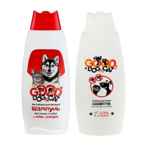 Шампунь антипаразитарный "Good Dog&Cat" для кошек и собак, 250 мл, микс Шампунь антипаразитарный "Good Dog&Cat" для кошек и собак, 250 мл, микс