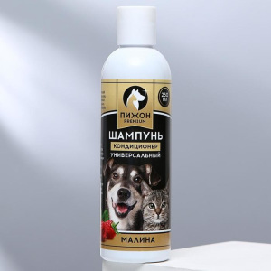 Шампунь-кондиционер "Пижон Premium" для кошек и собак, с ароматом малины, 250 мл Шампунь-кондиционер "Пижон Premium" для кошек и собак, с ароматом малины, 250 мл