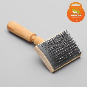 Щетка-пуходерка деревянная с каплями без рамки, основание 60х50 мм Щетка-пуходерка деревянная с каплями без рамки, основание 60х50 мм