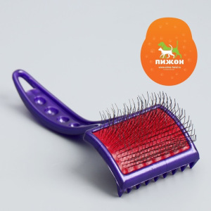 Щётка-пуходерка средняя для вычесывания длинношерстных животных, мягкая без капель, основание 6,2 х 4,2 см, микс Щётка-пуходерка средняя для вычесывания длинношерстных животных, мягкая без капель, основание 6,2 х 4,2 см, микс
