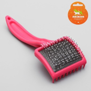 Щетка-пуходерка средняя мягкая с каплями, основание 59х49 мм, микс цветов Щетка-пуходерка средняя мягкая с каплями, основание 59х49 мм, микс цветов