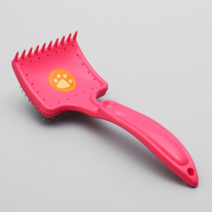 Щетка-пуходерка средняя жесткая с каплями, основание 59х49 мм, микс цветов Щетка-пуходерка средняя жесткая с каплями, основание 59х49 мм, микс цветов