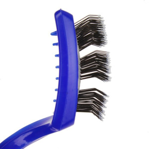 Щётка-пуходёрка трёхрядная с каплями, основание 84х58 мм, микс цветов Щётка-пуходёрка трёхрядная с каплями, основание 84х58 мм, микс цветов