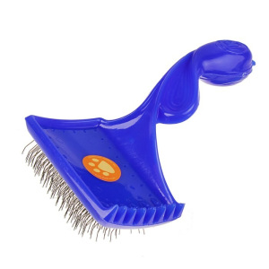 Щётка-пуходёрка трёхрядная с каплями, основание 84х58 мм, микс цветов Щётка-пуходёрка трёхрядная с каплями, основание 84х58 мм, микс цветов