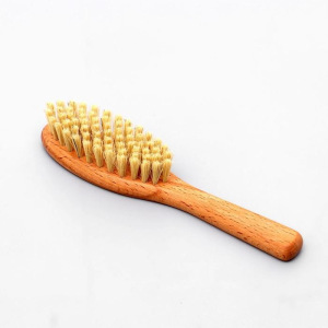 Щётка с натуральной щетиной для шерсти кошек, 19x4x1,2 см, белая Щётка с натуральной щетиной для шерсти кошек, 19x4x1,2 см, белая