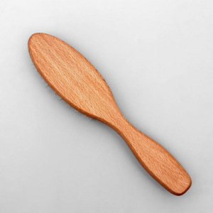 Щётка с натуральной щетиной для шерсти собак,19x4x1,2 см, белая Щётка с натуральной щетиной для шерсти собак,19x4x1,2 см, белая