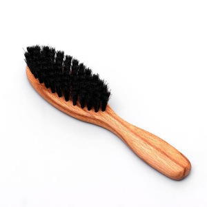 Щётка с натуральной щетиной для шерсти собак, 19x4x1,2 см, черная Щётка с натуральной щетиной для шерсти собак, 19x4x1,2 см, черная