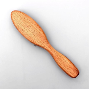 Щётка с натуральной щетиной для шерсти собак, 19x4x1,2 см, черная Щётка с натуральной щетиной для шерсти собак, 19x4x1,2 см, черная