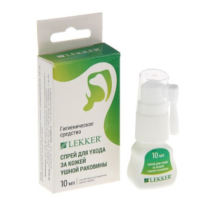 Спрей Lekker для ухода за ушной раковиной, 10 мл Спрей Lekker для ухода за ушной раковиной, 10 мл