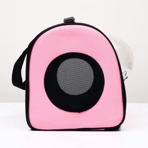 Сумка для переноски животных с иллюминатором, искусственная кожа, 44 х 26 х 31 см, розовая 697157 Сумка для переноски животных с иллюминатором, искусственная кожа, 44 х 26 х 31 см, розовая 697157