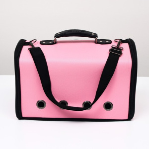 Сумка для переноски животных с иллюминатором, искусственная кожа, 44 х 26 х 31 см, розовая 697157 Сумка для переноски животных с иллюминатором, искусственная кожа, 44 х 26 х 31 см, розовая 697157