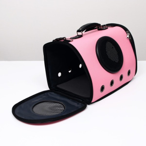 Сумка для переноски животных с иллюминатором, искусственная кожа, 44 х 26 х 31 см, розовая 697157 Сумка для переноски животных с иллюминатором, искусственная кожа, 44 х 26 х 31 см, розовая 697157