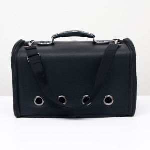 Сумка для переноски животных с иллюминатором, искусственная кожа, 44 х 26 х 31 см, серая Сумка для переноски животных с иллюминатором, искусственная кожа, 44 х 26 х 31 см, серая