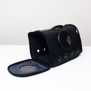 Сумка для переноски животных с иллюминатором, искусственная кожа, 44 х 26 х 31 см, серая Сумка для переноски животных с иллюминатором, искусственная кожа, 44 х 26 х 31 см, серая