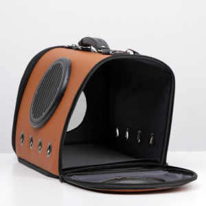 Сумка для переноски животных с иллюминатором, искусственная кожа, 44х26х31 см, коричневая 47776 Сумка для переноски животных с иллюминатором, искусственная кожа, 44х26х31 см, коричневая 47776