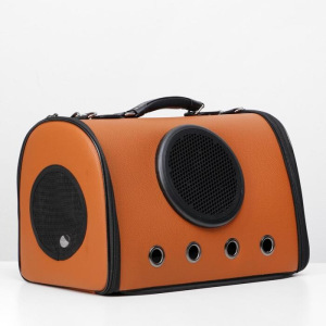 Сумка для переноски животных с иллюминатором, искусственная кожа, 44х26х31 см, коричневая 47776 Сумка для переноски животных с иллюминатором, искусственная кожа, 44х26х31 см, коричневая 47776