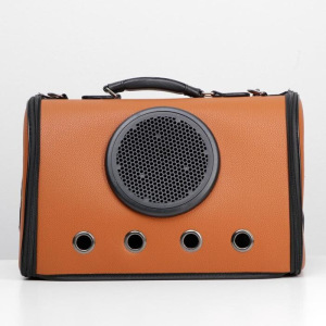 Сумка для переноски животных с иллюминатором, искусственная кожа, 44х26х31 см, коричневая 47776 Сумка для переноски животных с иллюминатором, искусственная кожа, 44х26х31 см, коричневая 47776