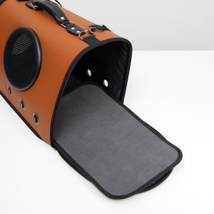 Сумка для переноски животных с иллюминатором, искусственная кожа, 44х26х31 см, коричневая 47776 Сумка для переноски животных с иллюминатором, искусственная кожа, 44х26х31 см, коричневая 47776