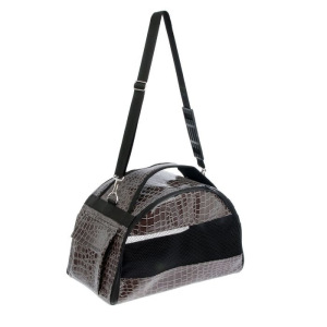 Сумка-переноска средняя полукруглая Зооник, кожзам "кроко", 40 х 21 х 25 см, микс Сумка-переноска средняя полукруглая Зооник, кожзам "кроко", 40 х 21 х 25 см, микс