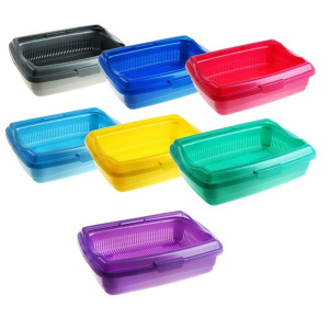 Туалет большой с сеткой и бортиком люкс, 43 х 33 х 12,5 см, МИКС Туалет большой с сеткой и бортиком люкс, 43 х 33 х 12,5 см, МИКС