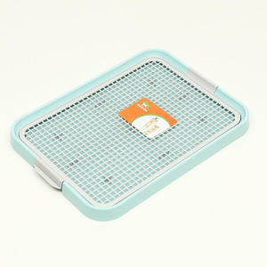 Туалет для собак с сеткой и столбиком, 51 х 37 х 3.8 см, серый Туалет для собак с сеткой и столбиком, 51 х 37 х 3.8 см, серый