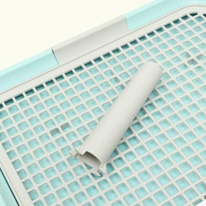 Туалет для собак с сеткой и столбиком, 51 х 37 х 3.8 см, серый Туалет для собак с сеткой и столбиком, 51 х 37 х 3.8 см, серый