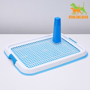 Туалет для собак с сеткой средний, 55 х 42 х 3,5 см, микс цветов Туалет для собак с сеткой средний, 55 х 42 х 3,5 см, микс цветов