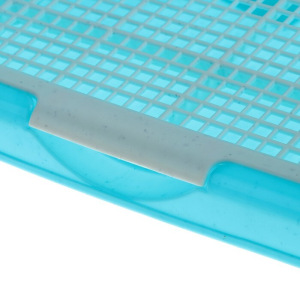 Туалет для собак с высокими бортами и съемной сеткой, 42 х 41 х 16 см, голубой Туалет для собак с высокими бортами и съемной сеткой, 42 х 41 х 16 см, голубой