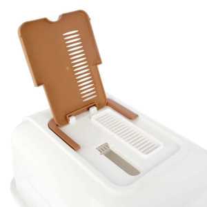 Туалет-домик с выдвижным поддоном, сеткой, совком, порожком, 51,5 х 40 х 38 см, коричневый Туалет-домик с выдвижным поддоном, сеткой, совком, порожком, 51,5 х 40 х 38 см, коричневый